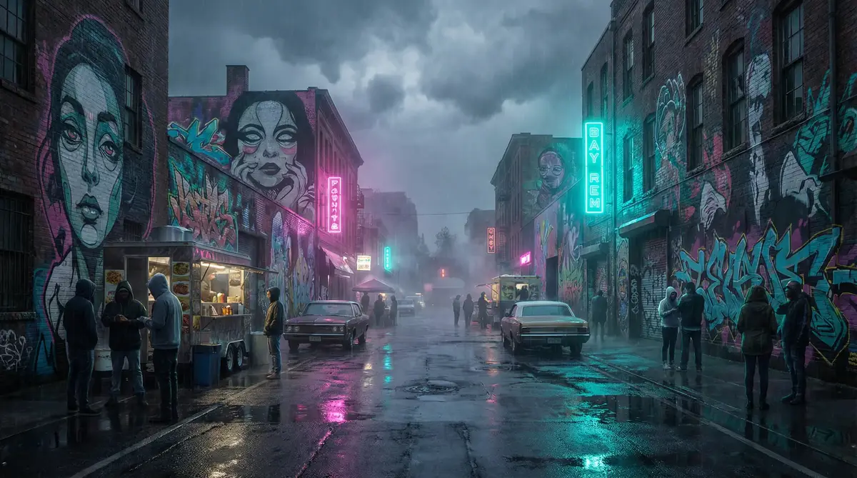 动漫种子 - 雨夜壁画街